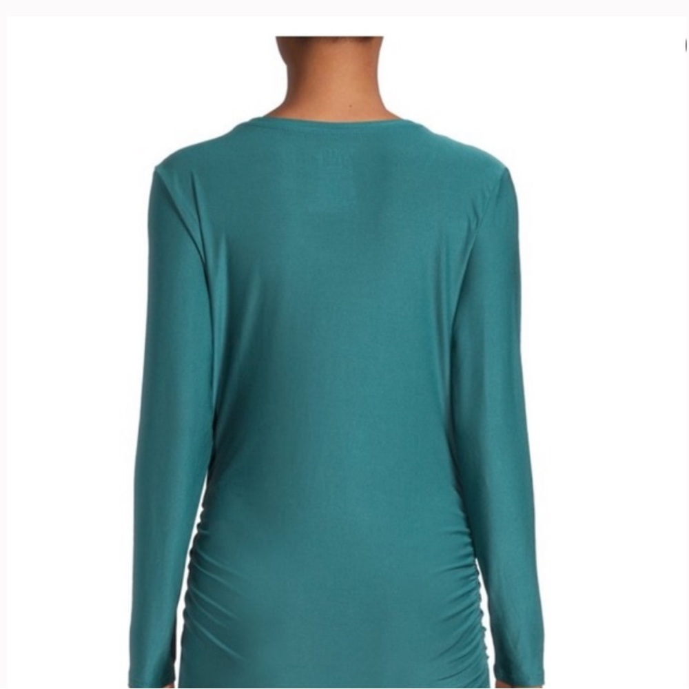 Maternity V-Neck T-shirt with Long Sleeves - Picture 2 of 7